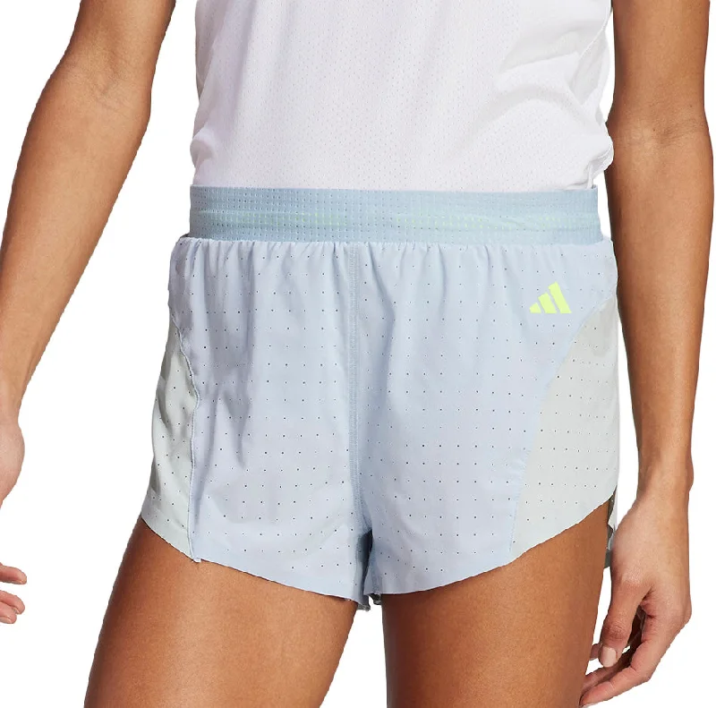 Yoga Shorts for Yoga and Strength Workouts -adidas Adizero Womens Split Running Shorts - Blue