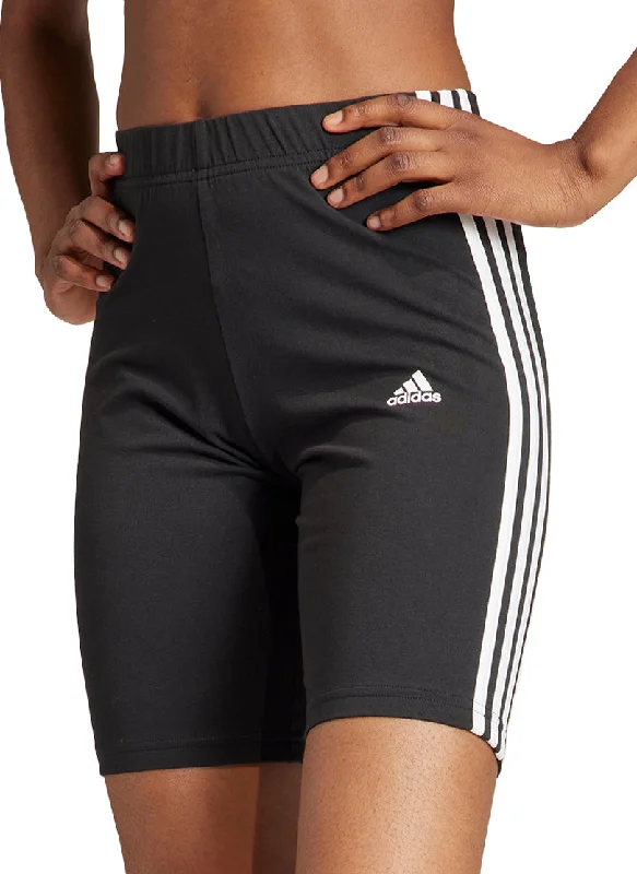 Women's Yoga Shorts for All Activities -adidas Essentials 3 Stripes Womens Short Running Tights - Black Women's Yoga Shorts for All Activities -adidas Essentials 3 Stripes Womens Short Running Tights - Black