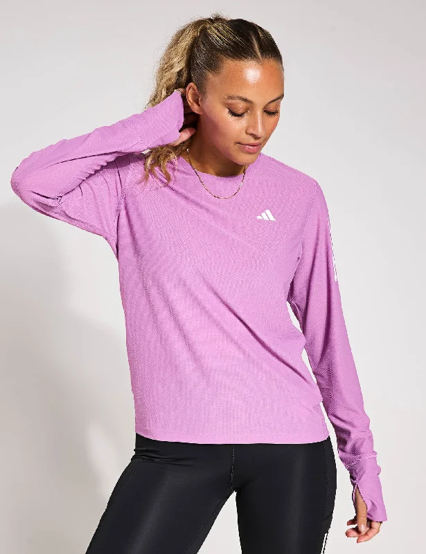 Women's Yoga Tops with Adjustable Fit -Own The Run Long Sleeve Top - Preloved Purple