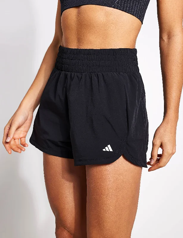 Yoga Shorts for Flexibility in All Poses -Pacer Stretch-Woven Zipper Pocket Lux Shorts - Black Yoga Shorts for Flexibility in All Poses -Pacer Stretch-Woven Zipper Pocket Lux Shorts - Black