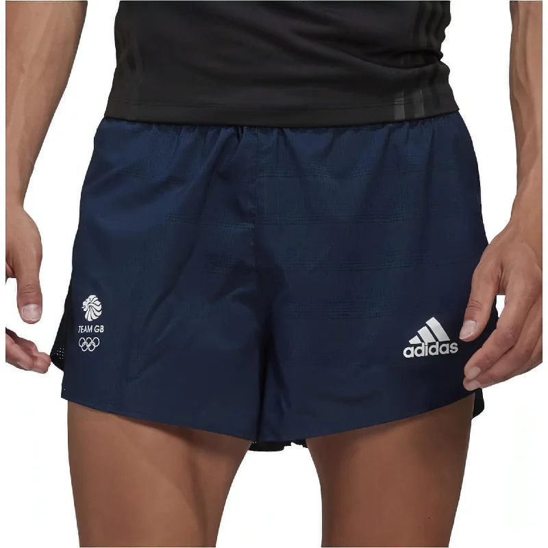 Yoga Shorts for Relaxation and Strength -adidas Team GB Mens Running Shorts - Navy
