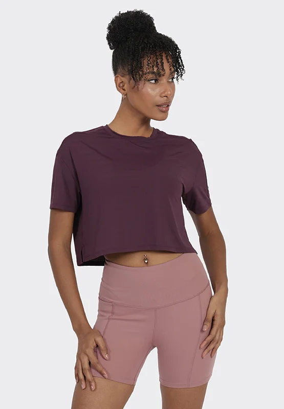 Yoga Tops for Flexibility and Strength -AeroCool™ Training - Mesh Boxy Crop
