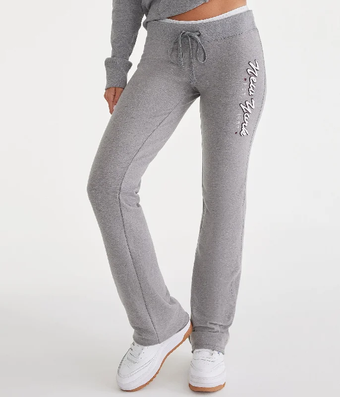 Yoga Shorts with Tummy Control -Aeropostale New York Fit & Flare Sweatpants