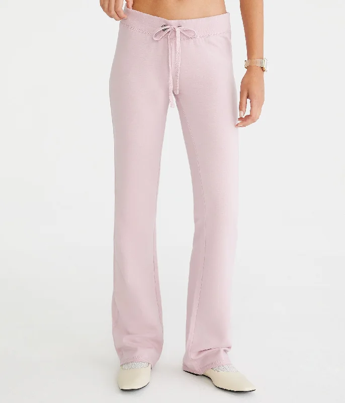 Yoga Shorts for Women’s Performance -Aeropostale Solid Fit & Flare Sweatpants
