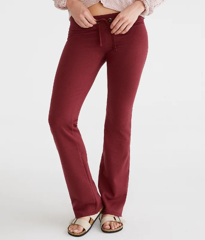 Yoga Shorts for Maximum Comfort -Aeropostale Solid Fit & Flare Sweatpants