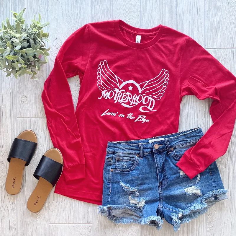 Yoga Tops with Full Coverage -Aerosmith Mama • Long Sleeved