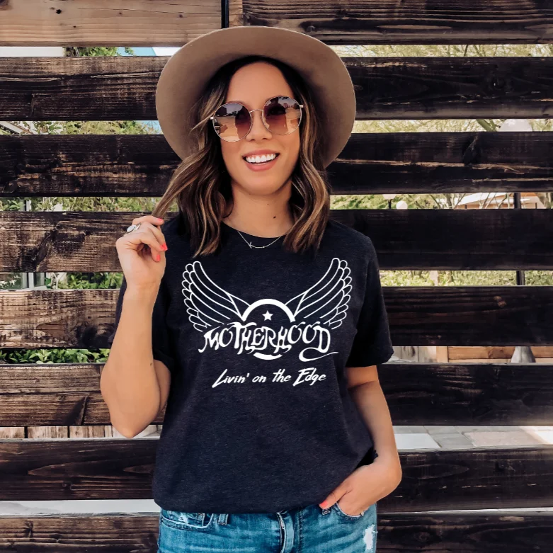 Stretchable Yoga Tops -Aerosmith Mama Tee • Charcoal