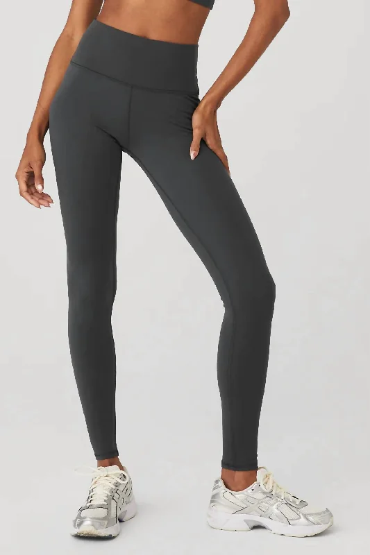 Best Yoga Shorts for Women -Airbrush High Waist No Seam Leggings In Anthracite Grey