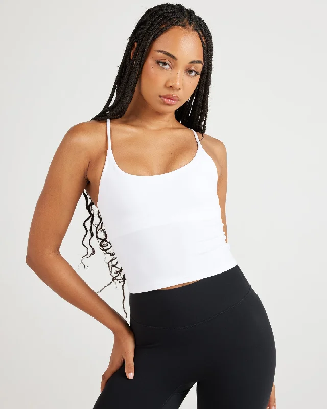 Yoga Tops for Performance and Comfort -Airey Tank - White
