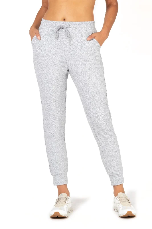 Women's Yoga Pants for Active Practice -Alaska Double Brushed Jacquard Sweatpant