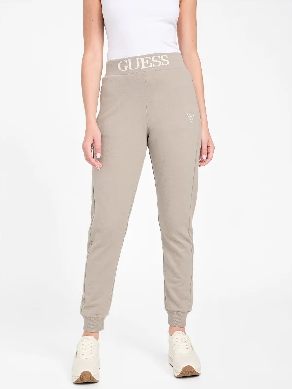 Yoga Shorts for Easy Movements and Flexibility -Alessia Logo Waist Joggers