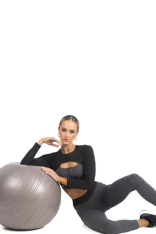 Yoga Shorts for Better Endurance -Alisha V Waistline Colorblock Legging in Black