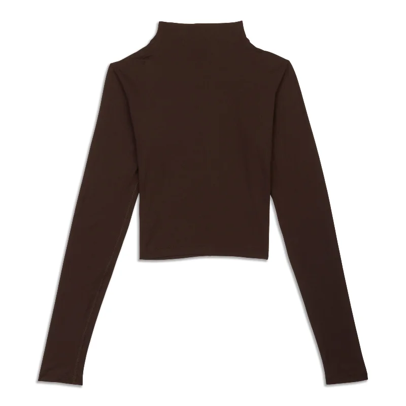 Comfortable Yoga Tops for All-Season Wear -All Aligned Mockneck Long-Sleeve Shirt - Resale