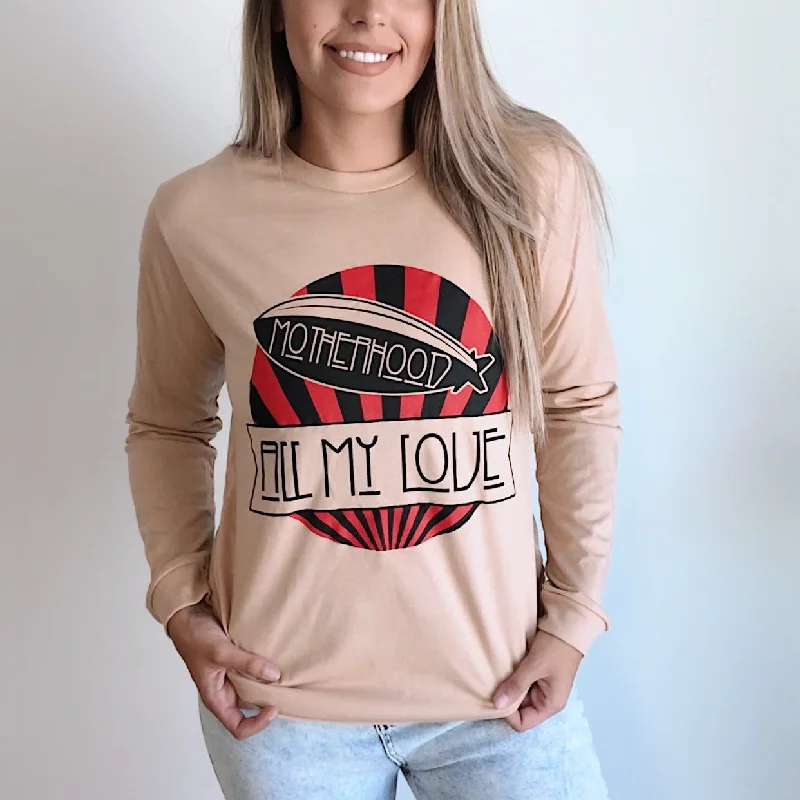 Breathable Yoga Tops for Fitness Classes -All My Love • Long Sleeved
