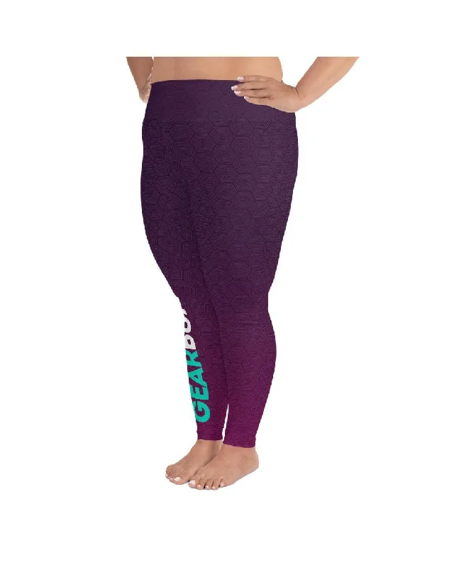 Yoga Pants with All-Day Comfort -Purple Gradient Promo Plus Size Leggings