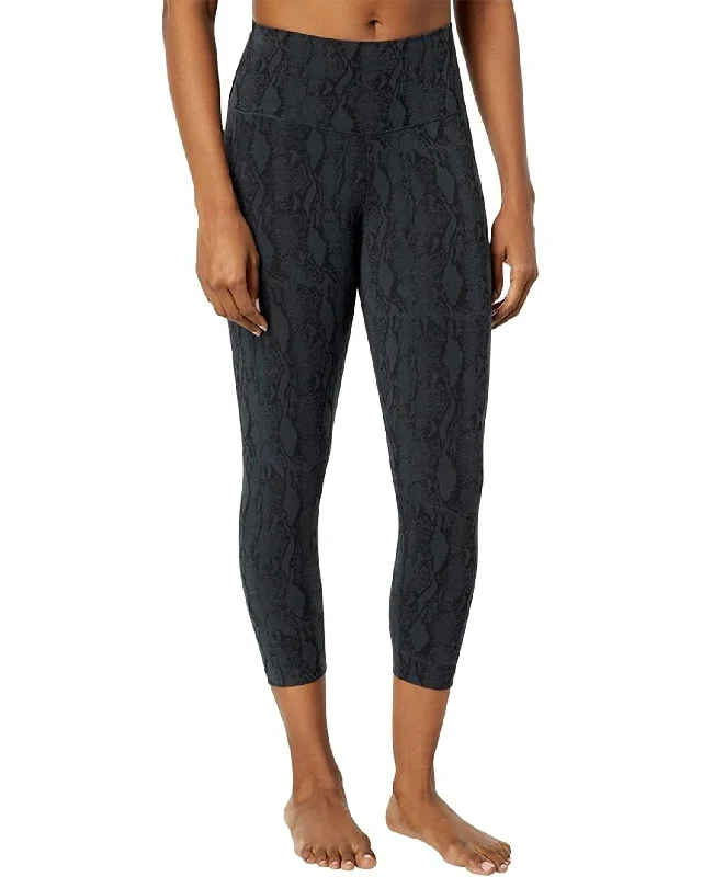 Yoga Shorts for Women's Fitness -Allways Crop Leggings In Black Snake Skin