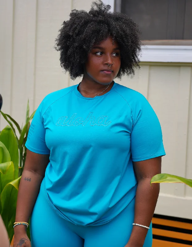 Comfortable Yoga Tops for Long Poses -Aloha Tee - Sweet Tart