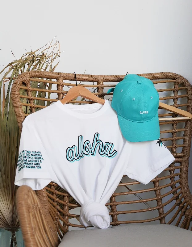 Stylish Yoga Tops for Workout Wear -Aloha Everyday - White Tee