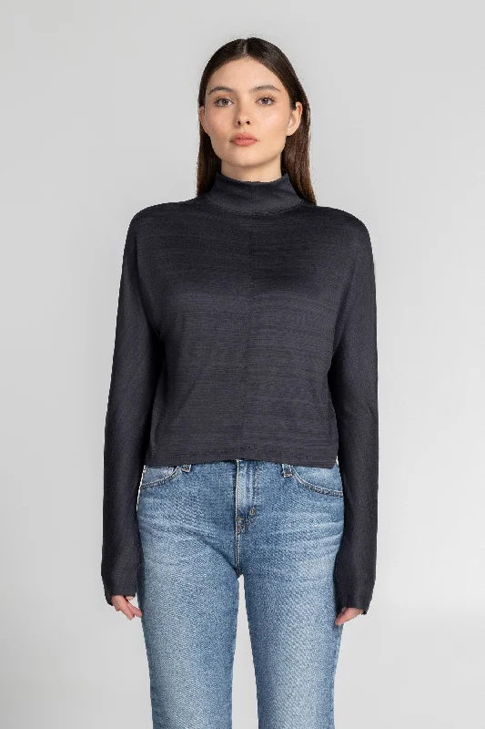 Stylish and Breathable Yoga Tops -Alpine Mock Neck Top