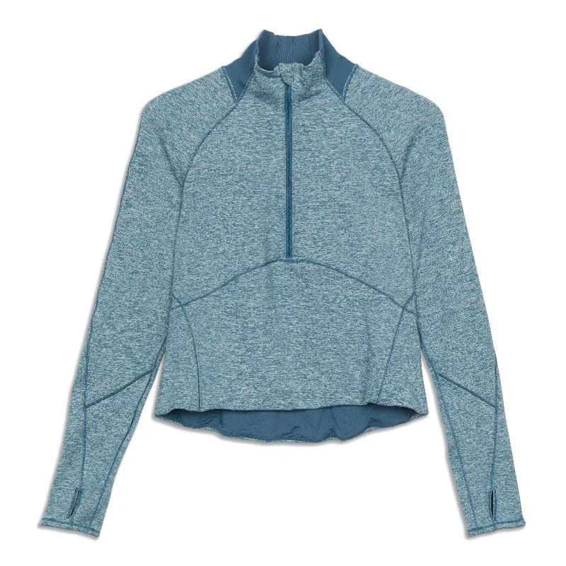 Fitted Yoga Tops for Intense Training -Always Alert Half Zip - Resale