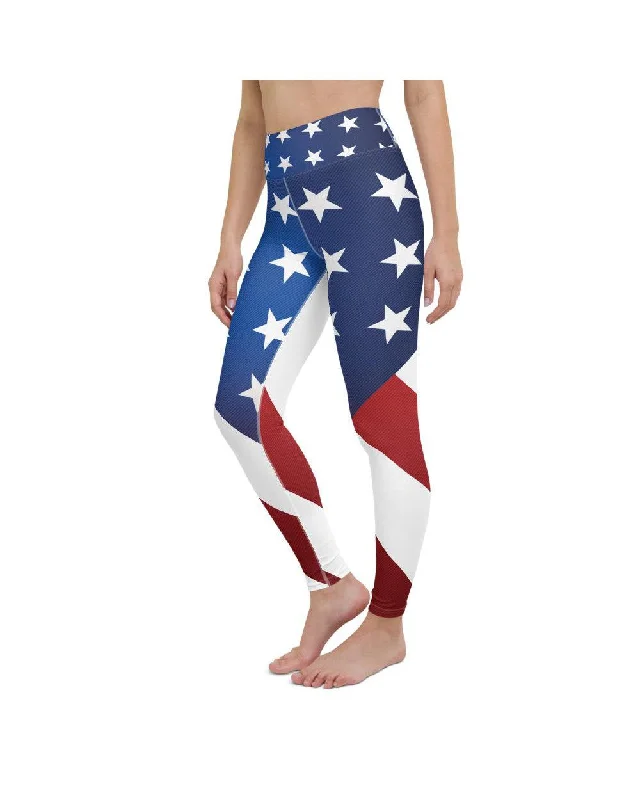 Compression Yoga Pants -American Flag Yoga Pants