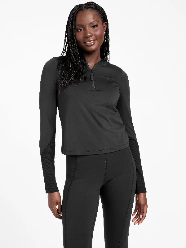 Comfortable Yoga Shorts for Yoga Practice -Anais Ribbed Panel Top