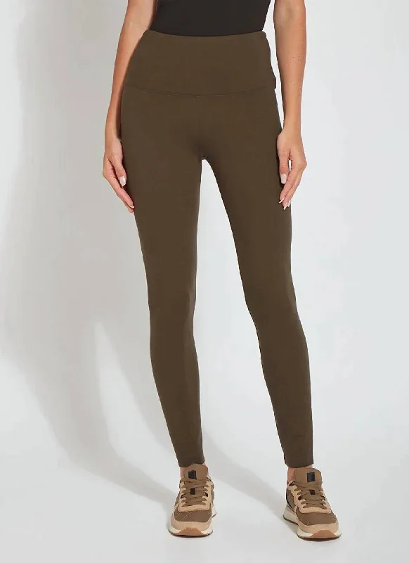 Yoga Shorts for Pilates and Flexibility -Angled Seam Legging In Olive