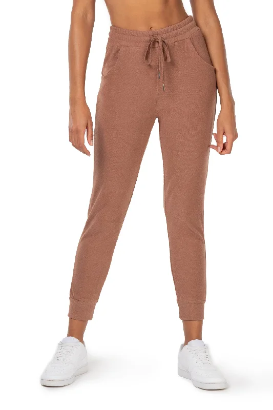 Comfortable Yoga Pants for All-Day Wear -Apres Ski Ribbed Fleece Joggers