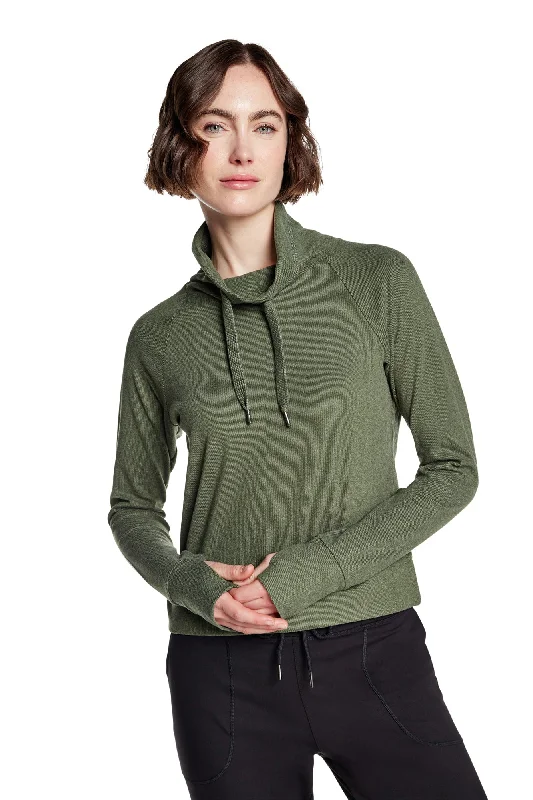 Yoga Tops for Core Workouts -Apres Ski Mock Neck Sweater