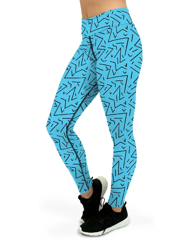 Yoga Pants for Stability and Strength -Aqua Black Line Yoga Pants