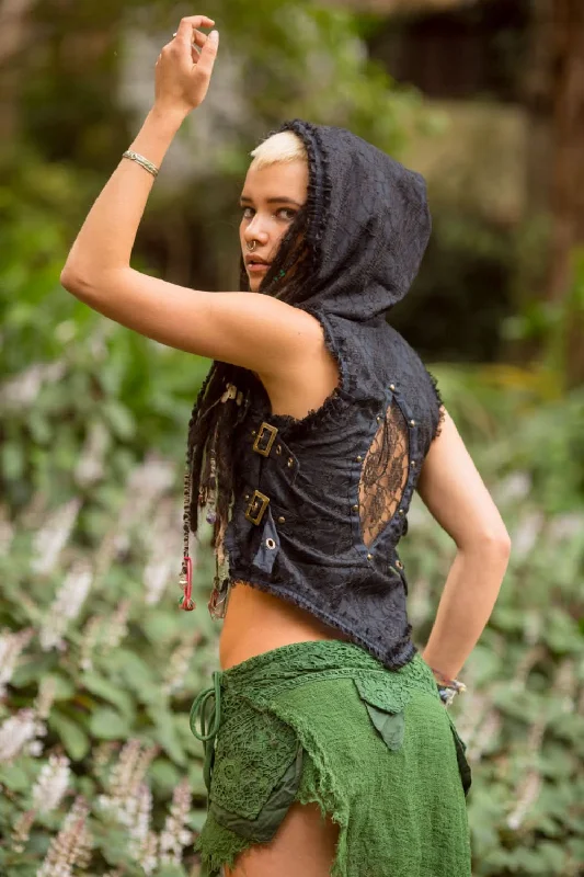 Comfortable Yoga Tops for All Workouts -Aquarius Vest - Black