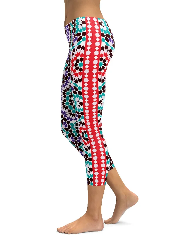 Best Leggings for Yoga Practice -Arabic Mosaic Capris
