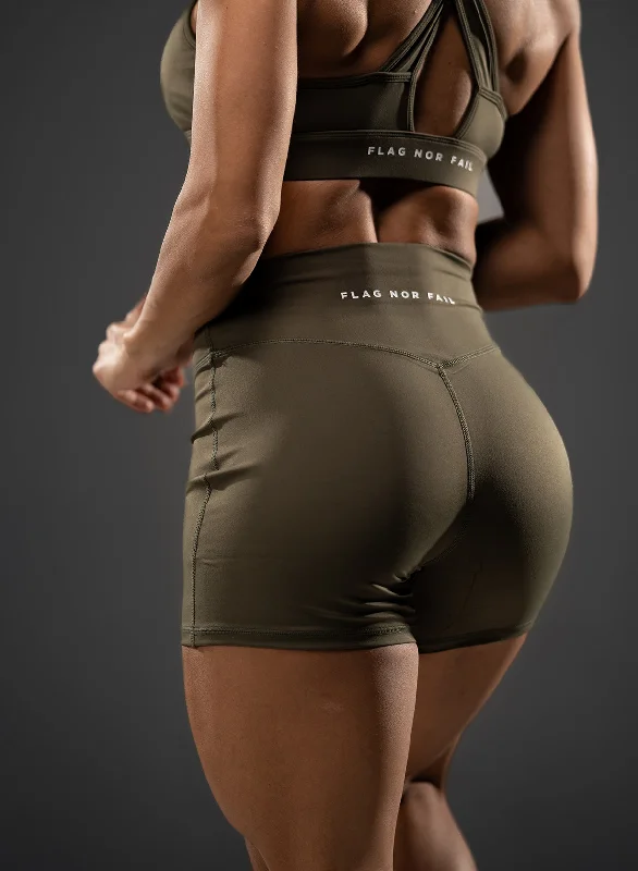 Yoga Shorts for Every Day Practice -ASCEND SHORTS - OLIVE