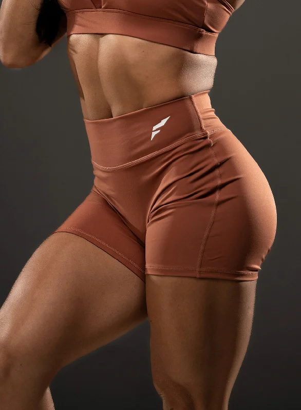 Comfortable Yoga Shorts for All Levels -ASCEND SHORTS - PUMPKIN