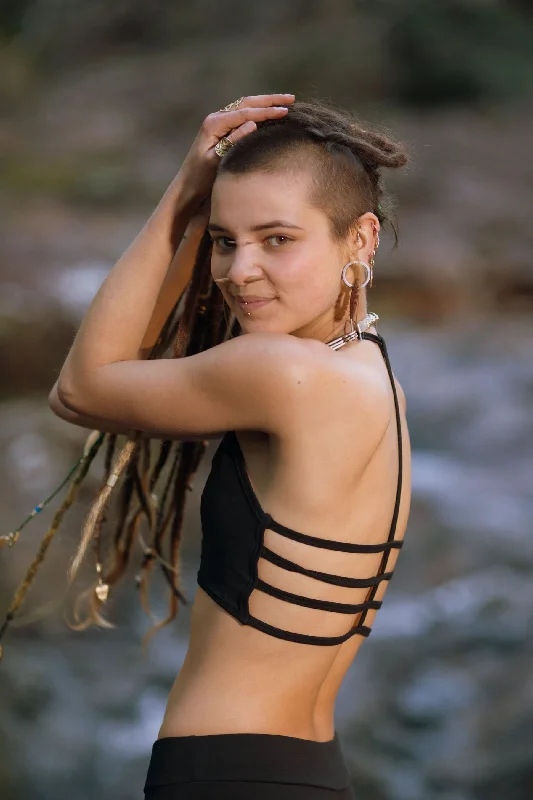 Loose Yoga Tops for Relaxing -Samadhi Bra - Black