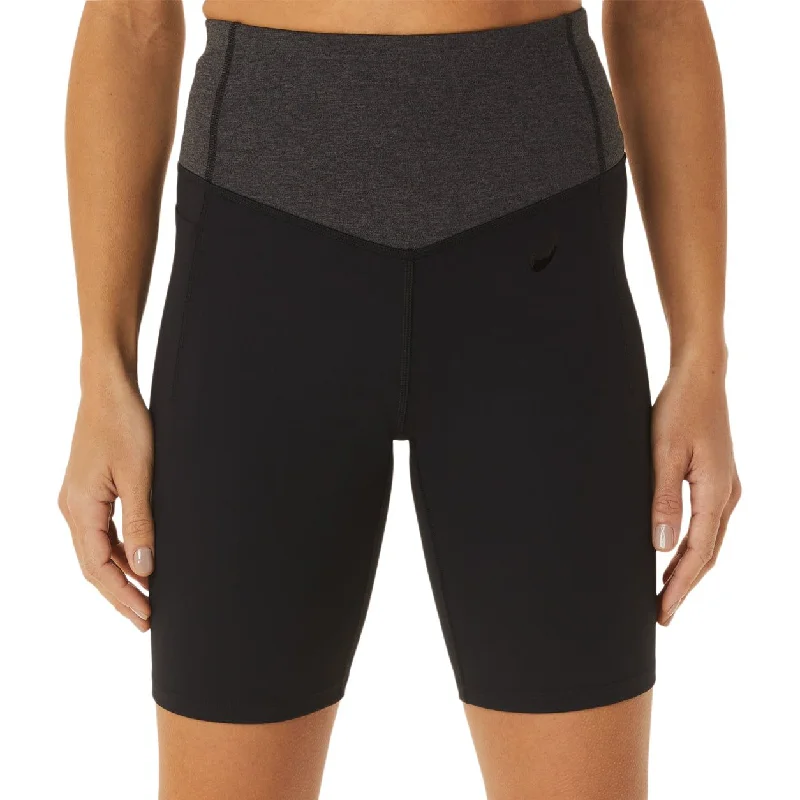 Lightweight Yoga Shorts for Summer -Asics Flexform Colour Block Womens Running Bike Short Tights - Black Lightweight Yoga Shorts for Summer -Asics Flexform Colour Block Womens Running Bike Short Tights - Black