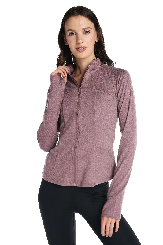 Women's Yoga Tops for Power Yoga -Aspen Sporty Zip Up Long-Sleeve Sweater