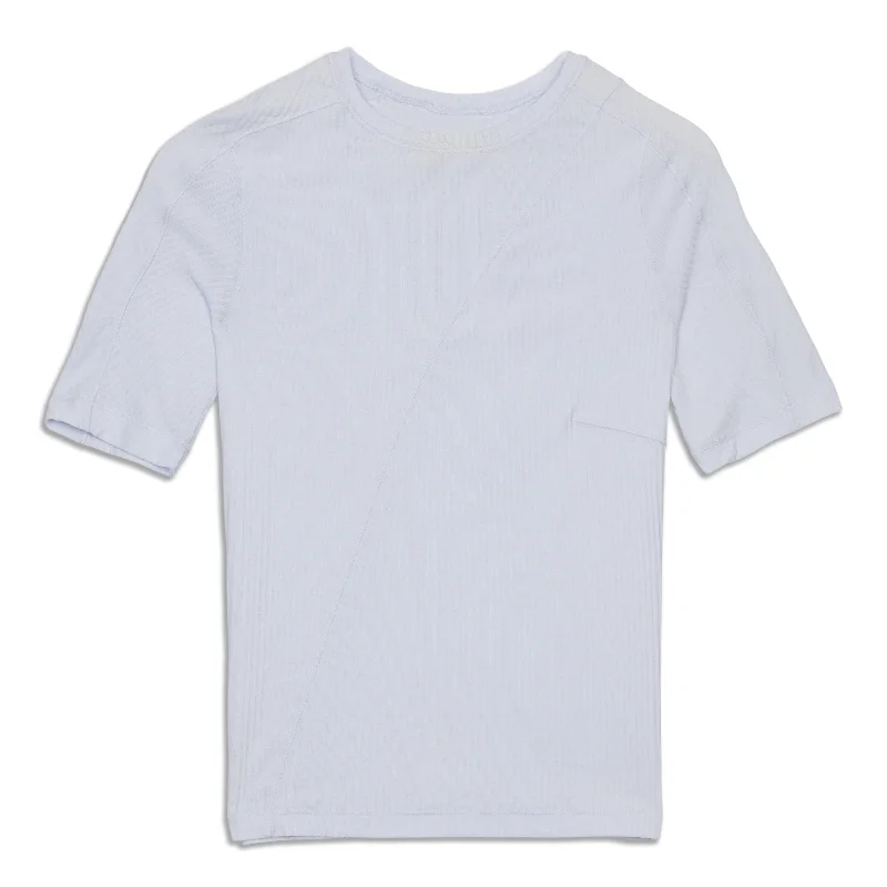 Loose-Fitting Yoga Tops -Asymmetrical Ribbed T-Shirt - Resale