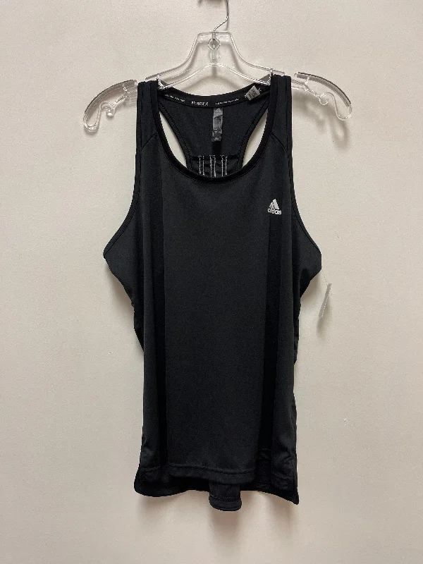 Mesh Yoga Tops for Women -Athletic Tank Top By Adidas In Black, Size: L