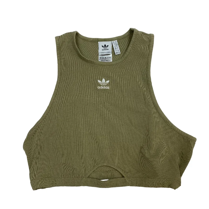 High-Neck Yoga Tops for Maximum Comfort -Athletic Tank Top By Adidas In Green, Size: Xl High-Neck Yoga Tops for Maximum Comfort -Athletic Tank Top By Adidas In Green, Size: Xl