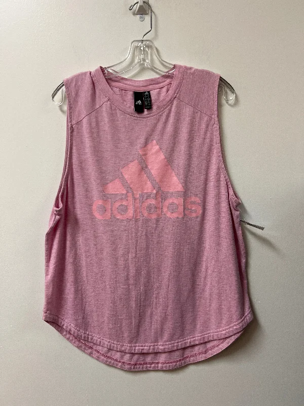 Yoga Tops with Adjustable Straps for Better Fit -Athletic Tank Top By Adidas In Pink, Size: L Yoga Tops with Adjustable Straps for Better Fit -Athletic Tank Top By Adidas In Pink, Size: L