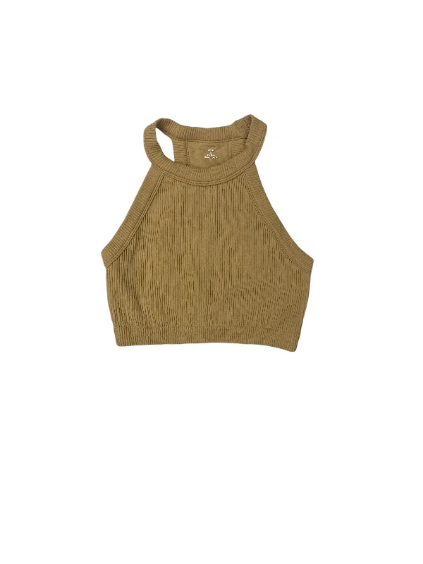 Yoga Tops for Supportive Fit -Athletic Tank Top By Aerie In Tan, Size: L