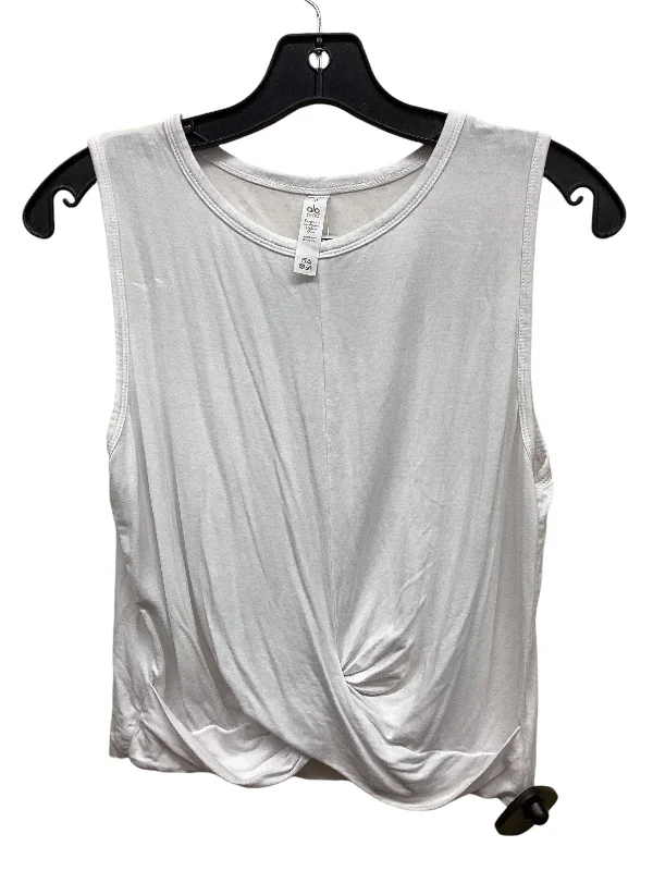 Women's Yoga Tops with Breathable Material -Athletic Tank Top By Alo In White, Size: M