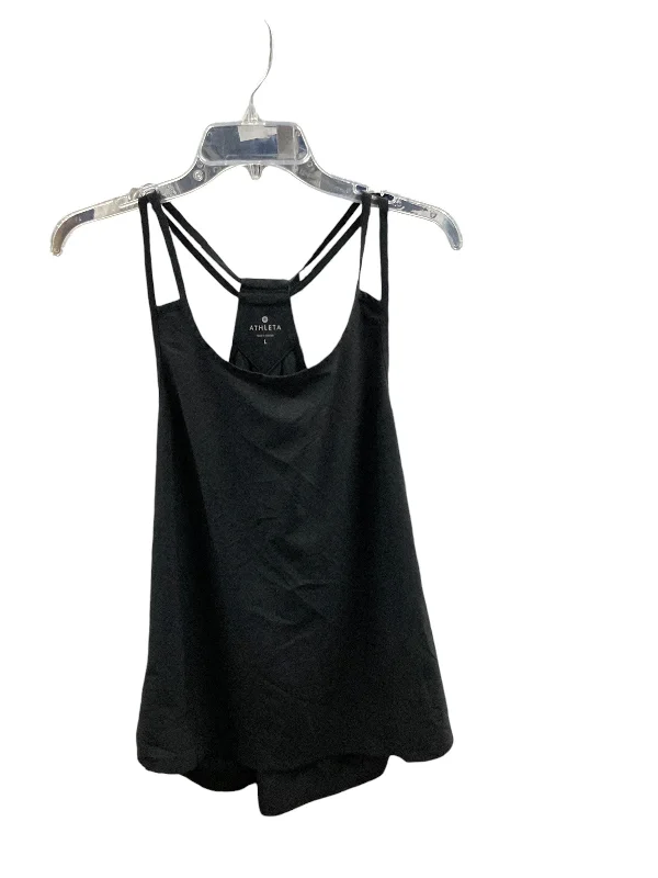 Elegant Yoga Tops for Women -Athletic Tank Top By Athleta In Black, Size: L