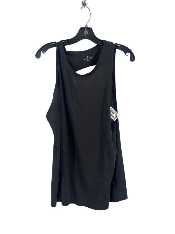 Women's Yoga Tops with Stretchy, Supportive Fabric -Athletic Tank Top By Athleta In Black, Size: L