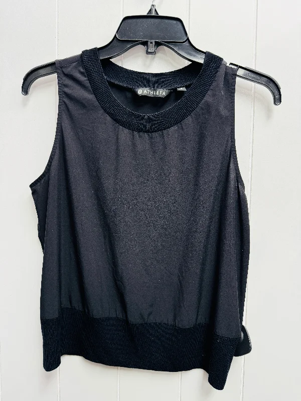 Women's Yoga Tops with Mesh Panels -Athletic Tank Top By Athleta In Black, Size: S