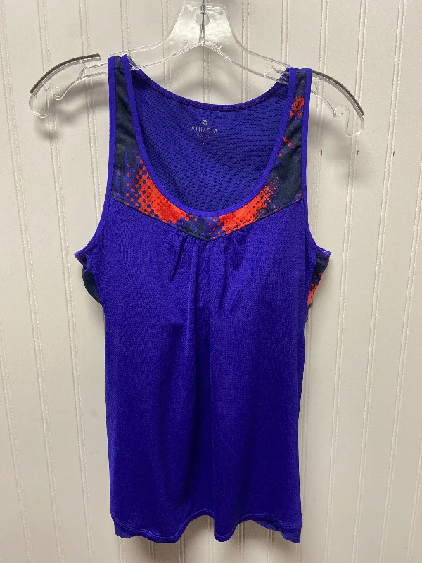Yoga Tops for Relaxed Practice -Athletic Tank Top By Athleta In Blue, Size: L