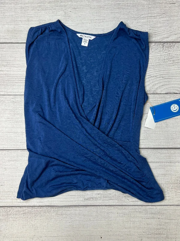 Yoga Tops for Comfort and Style -Athletic Tank Top By Athleta In Blue, Size: M