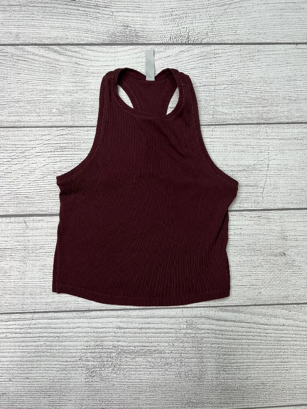 Yoga Tops for Better Support and Stretch -Athletic Tank Top By Athleta In Burgundy, Size: Xxs