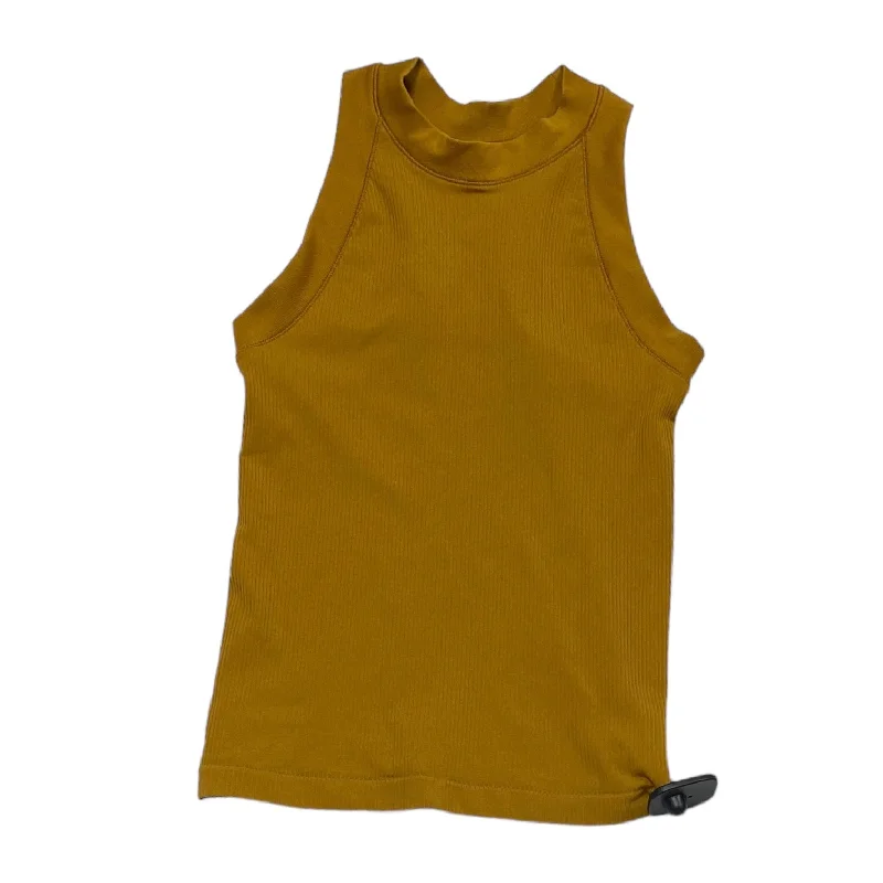 Women's Yoga Tops with Extra Flexibility -Athletic Tank Top By Athleta In Gold, Size: Xs